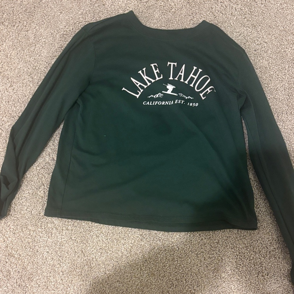 Abercrombie Kids Forest Green Graphic Long Sleeve